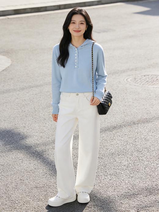 预售 臣禾	【钩花帽衫】连帽休闲套头针织衫	9261090275 商品图5