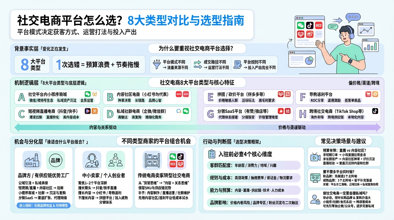 社交电商平台大体可以分哪8类？  