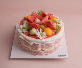 【油画芭乐】抹茶戚风胚+新鲜芭乐+阳光玫瑰青提+芭乐果酱（提前一天预定）