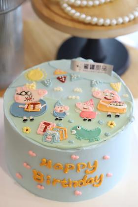 手绘小猪佩奇一家