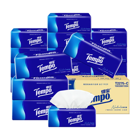 得宝（TEMPO） 抽纸 M码 无香4层90抽*18包 湿水不易破 纸巾餐巾纸