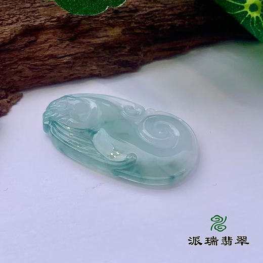 派瑞翡翠 翡翠挂件 糯种 飘花 商品图3