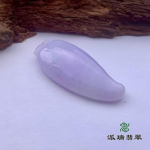 派瑞翡翠 翡翠挂件 糯种 紫色 商品图3