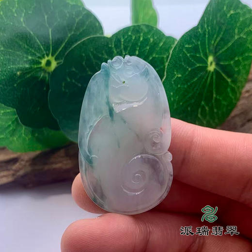 派瑞翡翠 翡翠挂件 糯种 飘花 商品图2