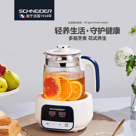 SCHNEIDER（施耐德）全玻璃花茶壶1.3L SWK-XHSL03