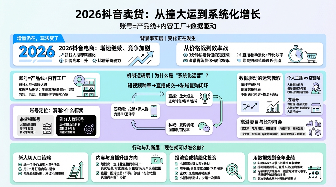2026年的抖音卖货还有哪些增长机会？