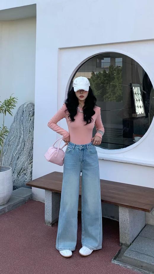 女装26春夏新品阔腿牛仔长裤2235-D9292 商品图0