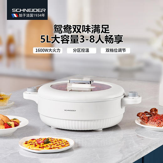 SCHNEIDER（施耐德）鸳鸯电火锅5L SWK-XNL19 商品图0
