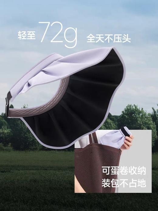 蕉下女士轻薄黑胶贝壳防晒帽BM017 浅月紫 商品图3