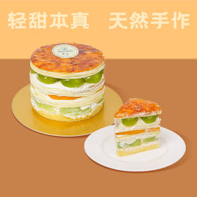 焦糖缤纷水果千层蛋糕