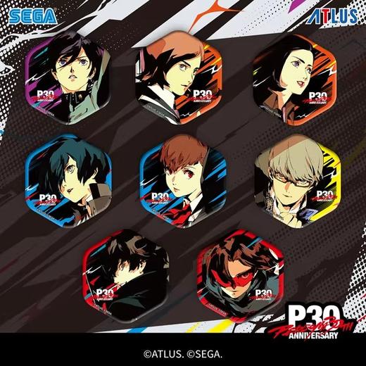 GuGuGuGu 女神异闻录30周年 主KV 马口铁徽章 吧唧 8包/盒 国谷 商品图0