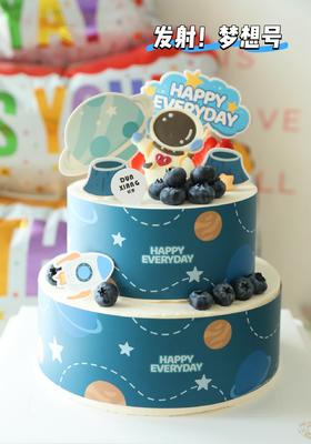 「创意童趣」双层蛋糕-发射！梦想号