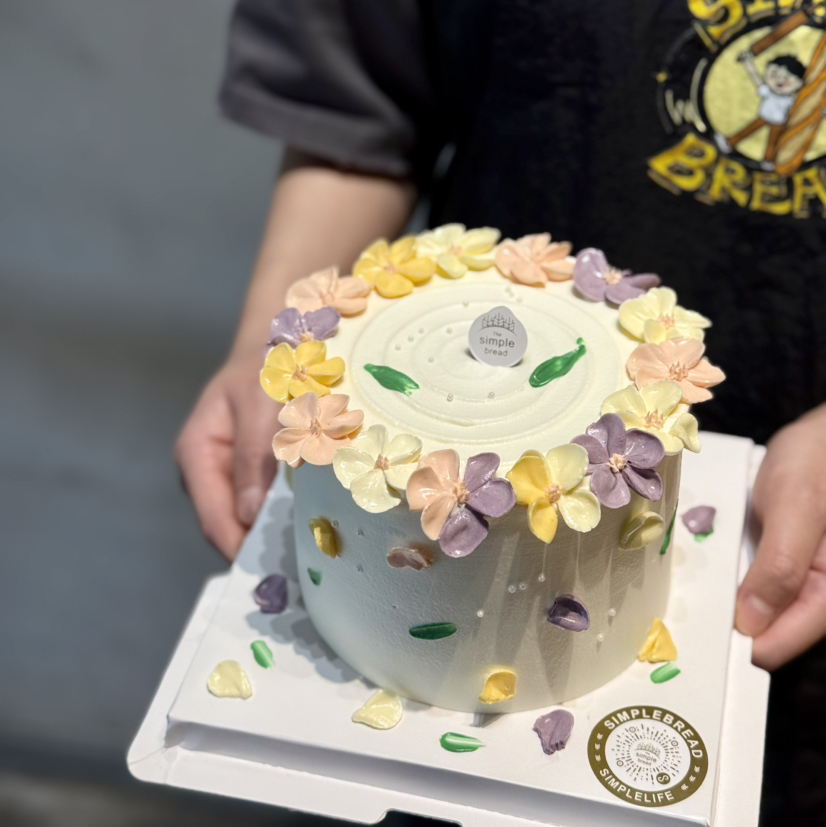 彩色手绘小花款