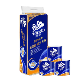 维达V4069蓝色经典有芯卫生卷纸140g4层10卷单提装