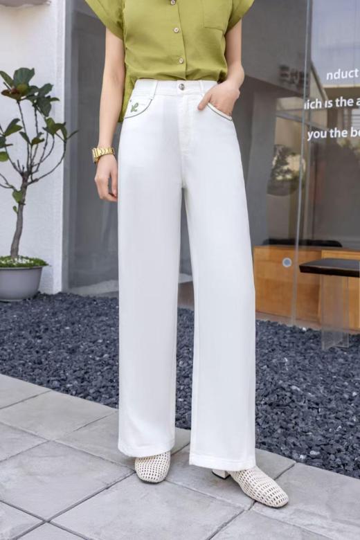 女装26春夏新品阔腿牛仔长裤2235-D9292 商品图0