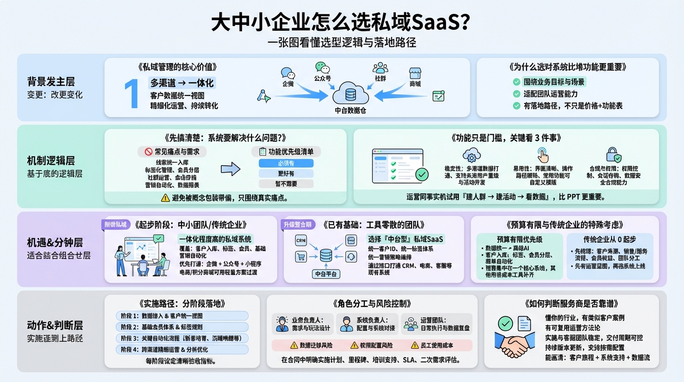 一、先搞清楚需求：你的私域系统要解决什么问题？