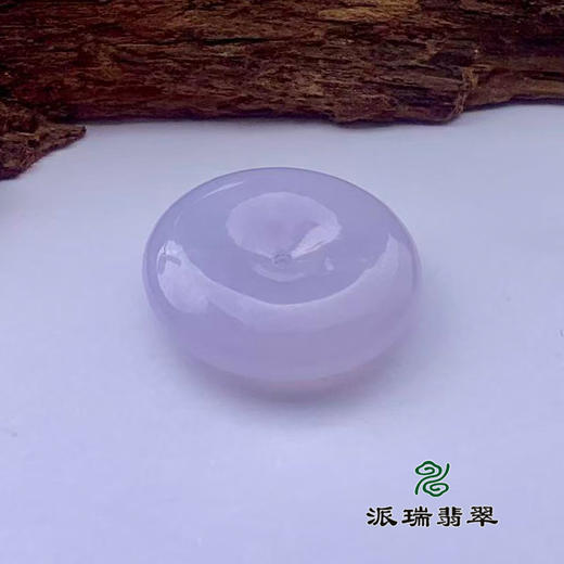 派瑞翡翠 翡翠平安扣 糯冰 紫色 商品图2