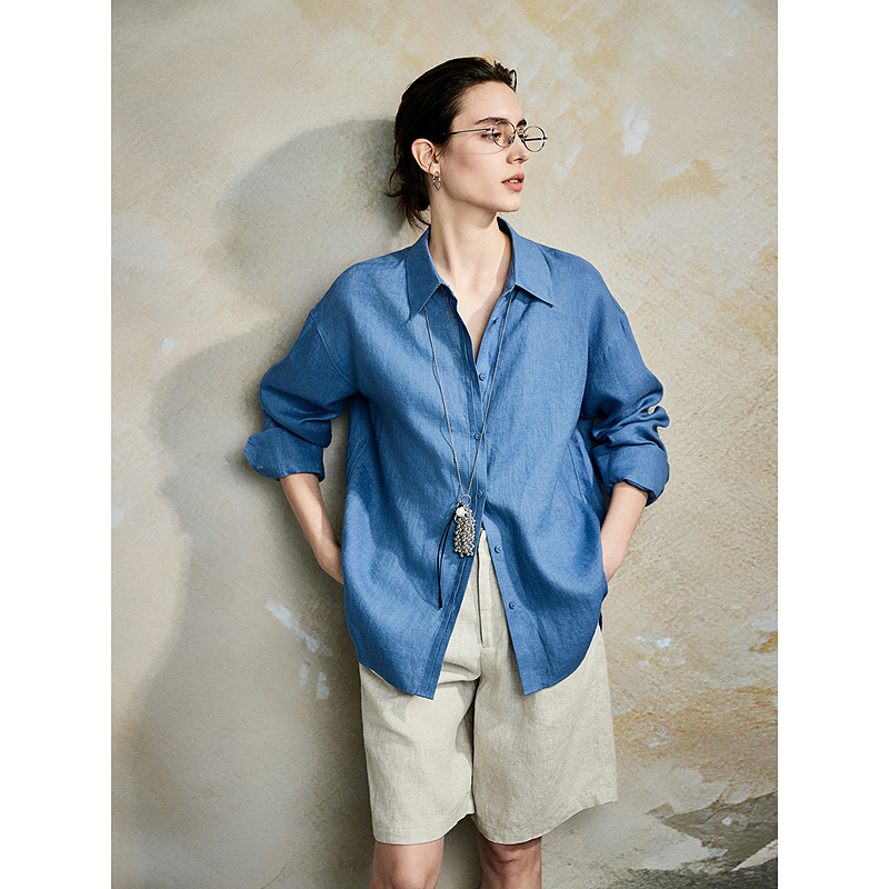 初棉亚麻3.0衬衫 | 透气舒适、经典老钱风设计、简约大气、日常通勤休闲百搭【HZ】