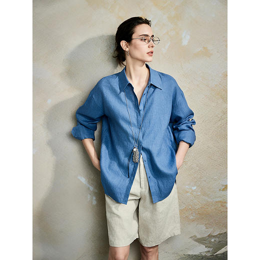 初棉亚麻3.0衬衫 | 透气舒适、经典老钱风设计、简约大气、日常通勤休闲百搭 商品图0