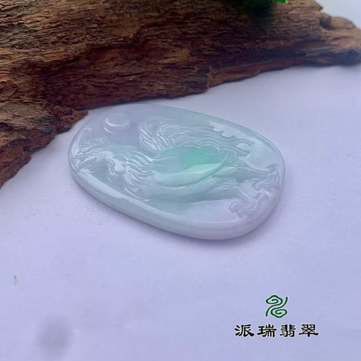 派瑞翡翠 翡翠挂件 糯种 飘花 商品图3