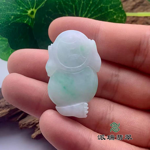 派瑞翡翠 翡翠挂件 糯冰 飘花 商品图2