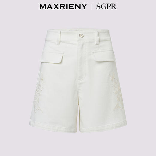 【SGPR】精致日常收腰小a型短裤25夏水洗阔腿裤子女(货号:MU86PA010) 商品图4