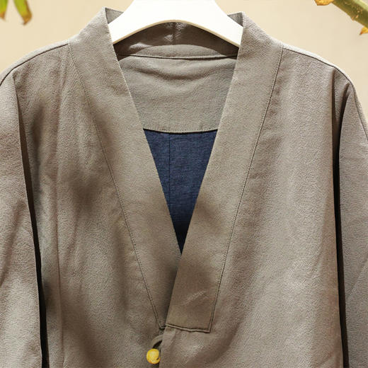 【抖音专属】新中式男款外套(19801618-细花灰) 商品图1