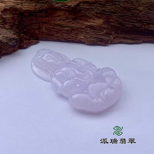 派瑞翡翠 翡翠观音 糯冰 紫色 商品图3
