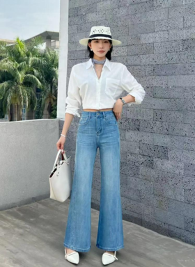 女装26春夏新品喇叭牛仔长裤2235-M8853