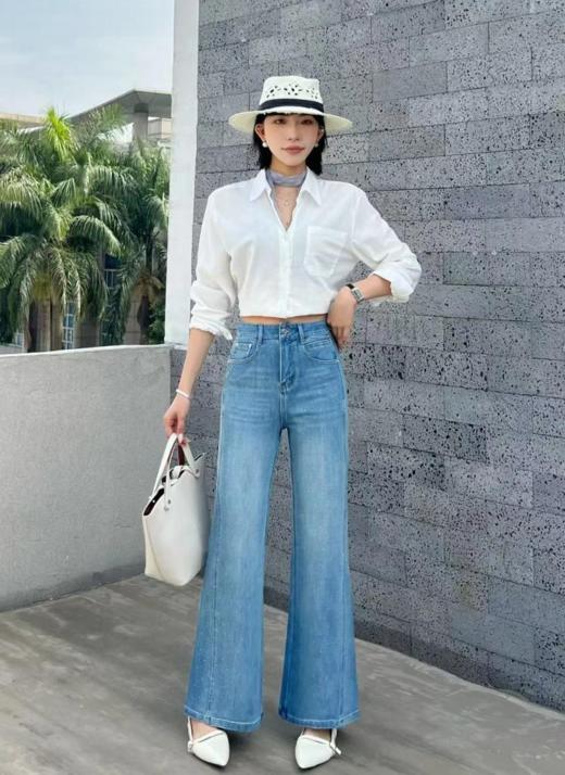 女装26春夏新品喇叭牛仔长裤2235-M8853 商品图0