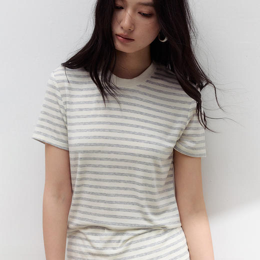 2026新款 【天丝莫代尔桑蚕丝！59元秒杀】 T 恤女 夏季圆领羊毛短袖修身显瘦百搭打底衫外穿上衣ZXFX2026 商品图4