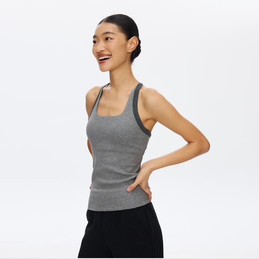 Omeup含胸垫撞色工字背心 商品图2