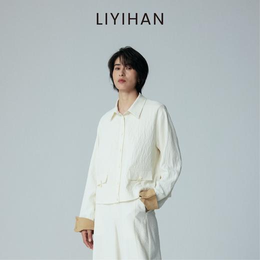 桑蚕丝翻领短夹克 商品图0