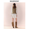 MAXRIENY老钱度假风V领马夹修身背心女2025秋款短款合身马甲外搭(货号:MS86VE251) 商品缩略图3