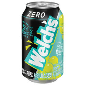 welchs无糖青葡萄味碳酸饮料355ml웰치스 제로 샤인머스캣맛