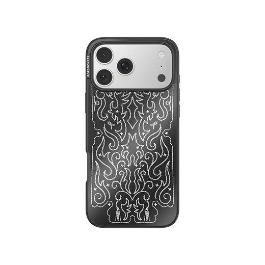 【闪亮派对】西部图纹 POPCASE手机壳 MagSafe Popcase磁吸款 黑色 镜面壳 iPhone17/16/15/14/13 商品图2