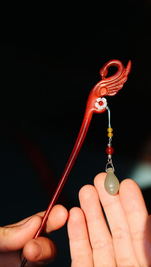 天鹅°小叶紫檀发簪 商品图2