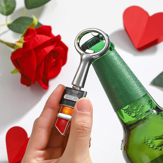美国 口红LOVE开瓶器 可爱工具 啤酒汽水饮料启瓶器 商品图7