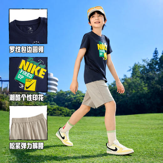 NIKE 3BRAND 夏 大童小童 短袖T/短裤 RWB-KS-1901 商品图5