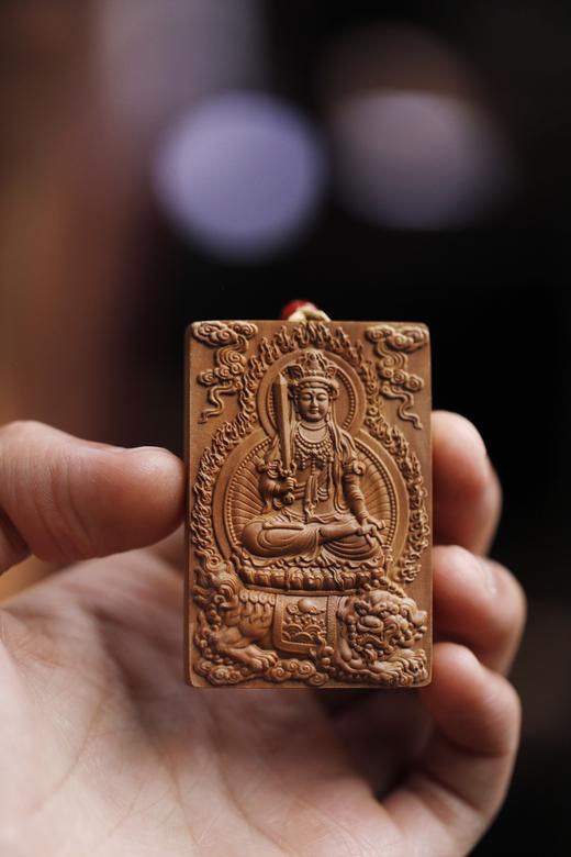 普贤菩萨/文殊菩萨°老山檀香吊坠挂件 商品图6