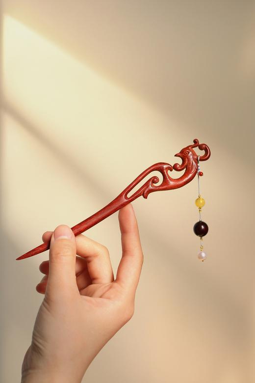 凤兮°小叶紫檀发簪 商品图0