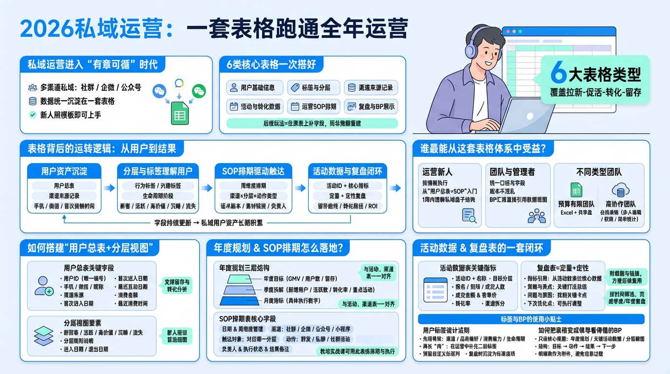 私域运营必备哪些表格模板？