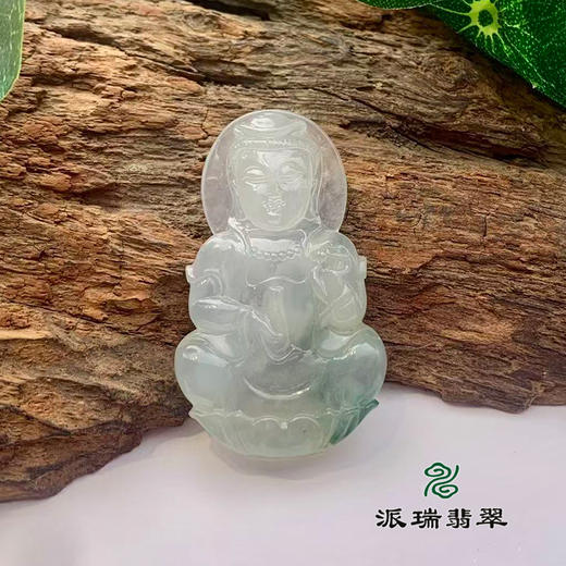 派瑞翡翠 翡翠观音 糯种 飘花 商品图0