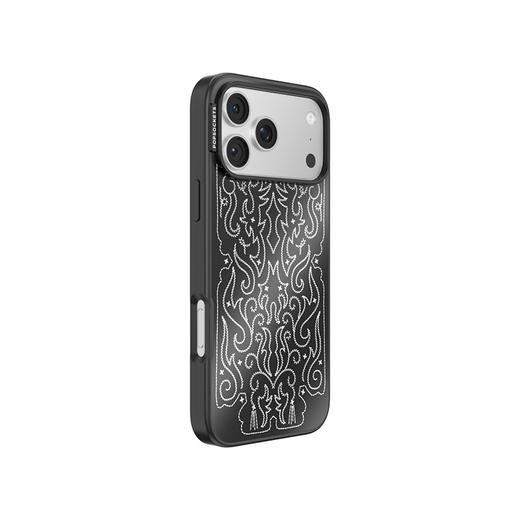 【闪亮派对】西部图纹 POPCASE手机壳 MagSafe Popcase磁吸款 黑色 镜面壳 iPhone17/16/15/14/13 商品图0
