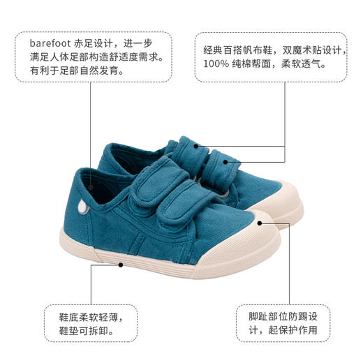IGOR 26SS新品 西班牙进口宝宝赤足学步鞋魔术贴帆布鞋 商品图3