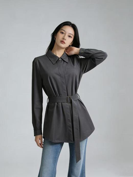 品牌高端定制款！品质很赞👍【自营】0136 80%棉➕20%天丝高品质收腰中长衬衫-喜出 商品图4