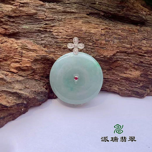 派瑞翡翠 18k金翡翠频繁空 糯种 浅绿 商品图0