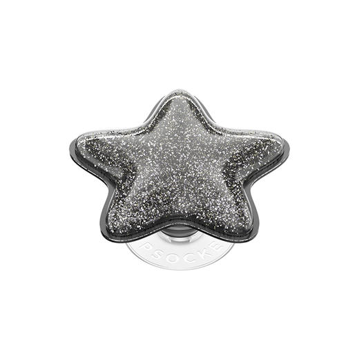 【闪亮派对】瀑布星星 · 极夜黑 POPGRIP泡泡骚手机粘贴式气囊支架 Tidepool流沙系列 黑色 异形 商品图0