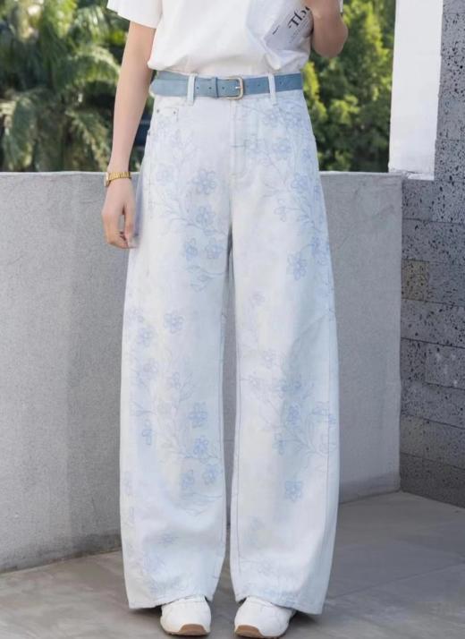 女装25秋冬新品休闲牛仔弯刀长裤2235-FC09006 商品图0