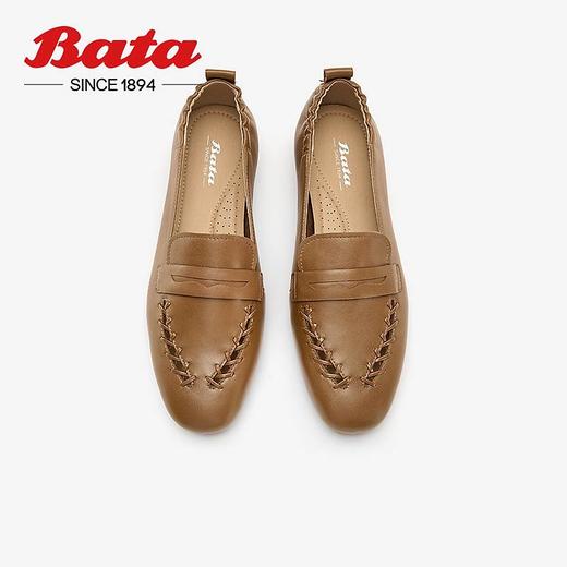 Bata 新款时尚镂空粗跟软底羊皮单鞋乐福鞋 AVL81【男服】【广百北京路店】 商品图2